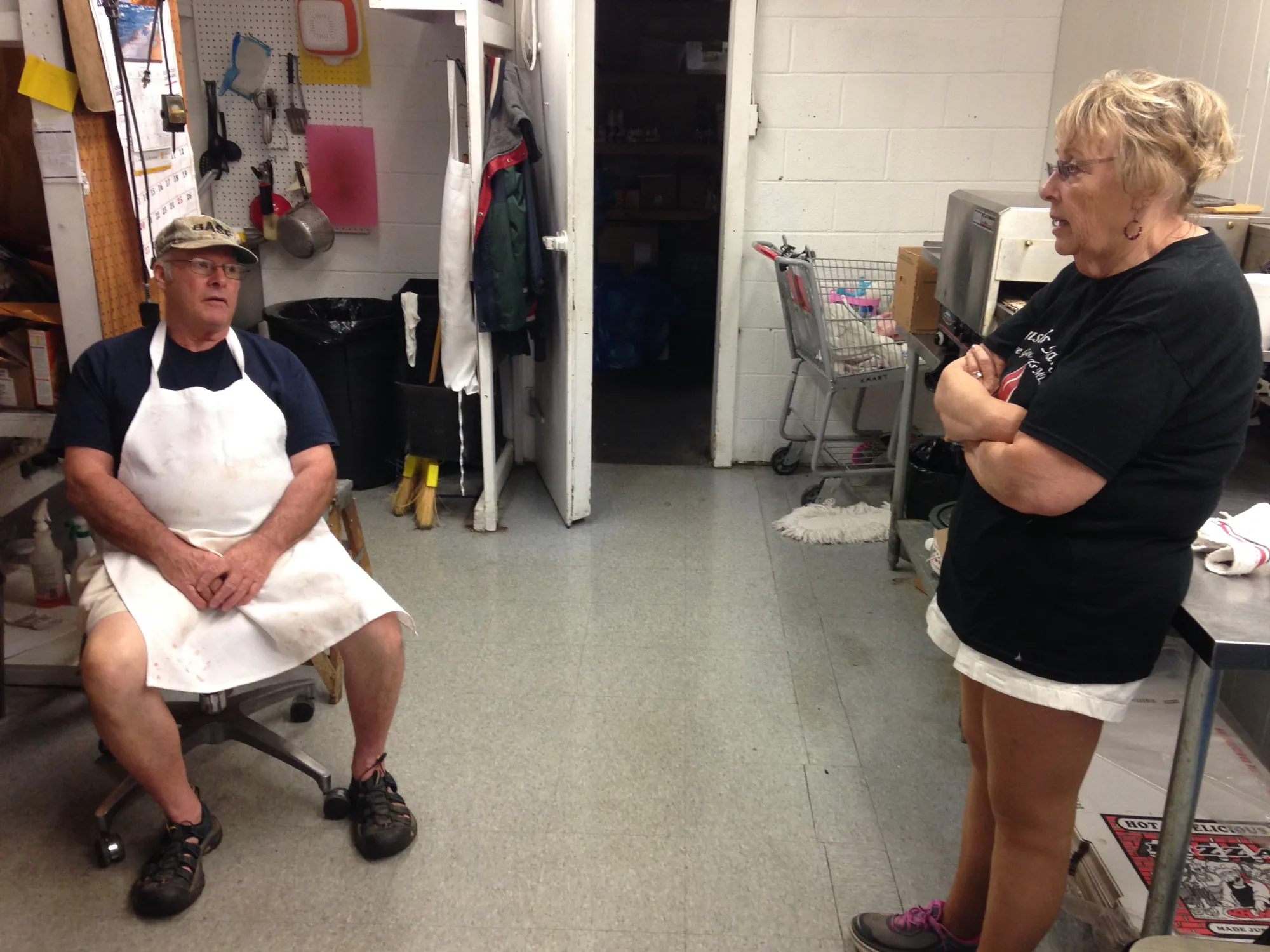 The deli prep room at Denslows Market.