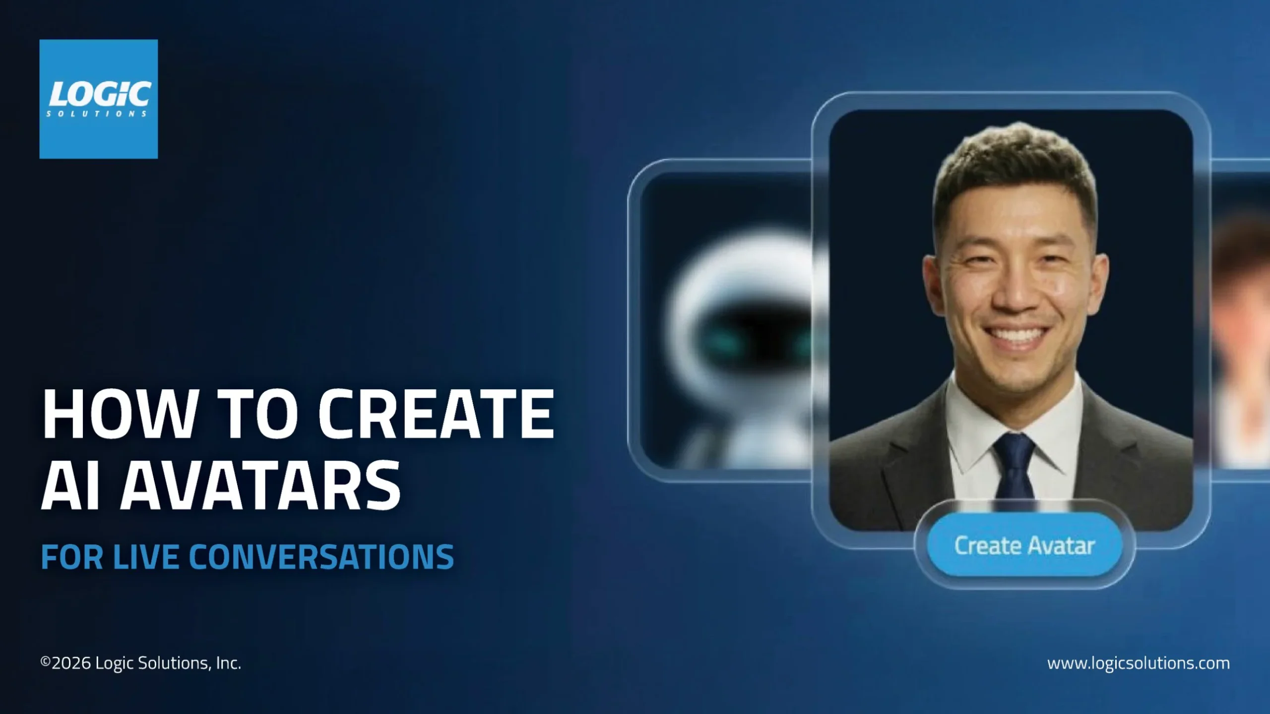 Cover slide of the speaker deck How to Create AI Avatars for Live Conversations